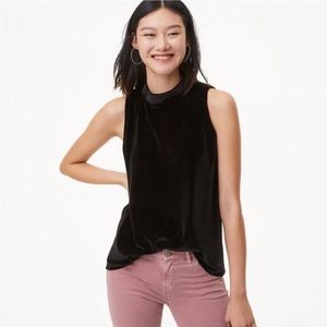 Loft Velvet Mock Neck Tank - S